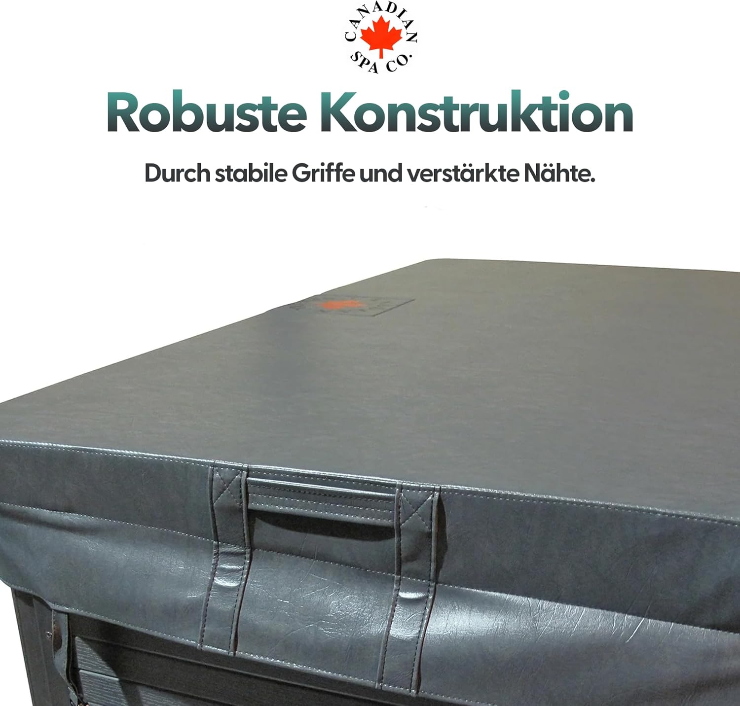 CANADIAN SPA CO. Isolierabdeckung PROLINE, 198 x 198 cm, Grau, 7,5 cm dick, Poolabdeckung eckig, Abdeckung für Whirlpool