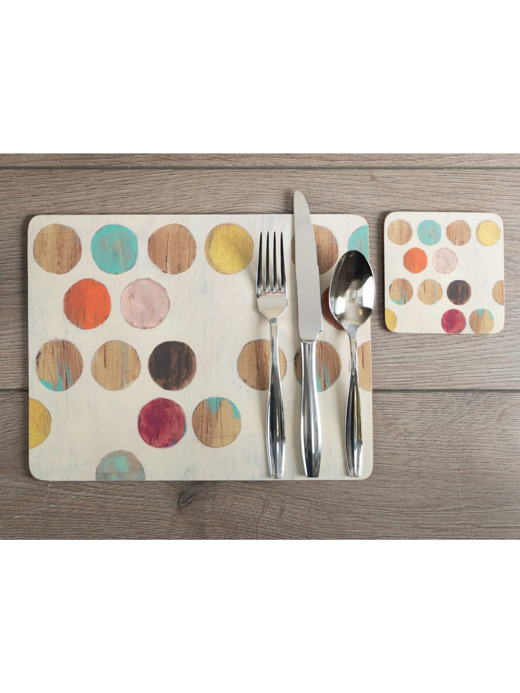 Creative Tops Set of 4 Large Cork Backed Placemat Set with Retro Art