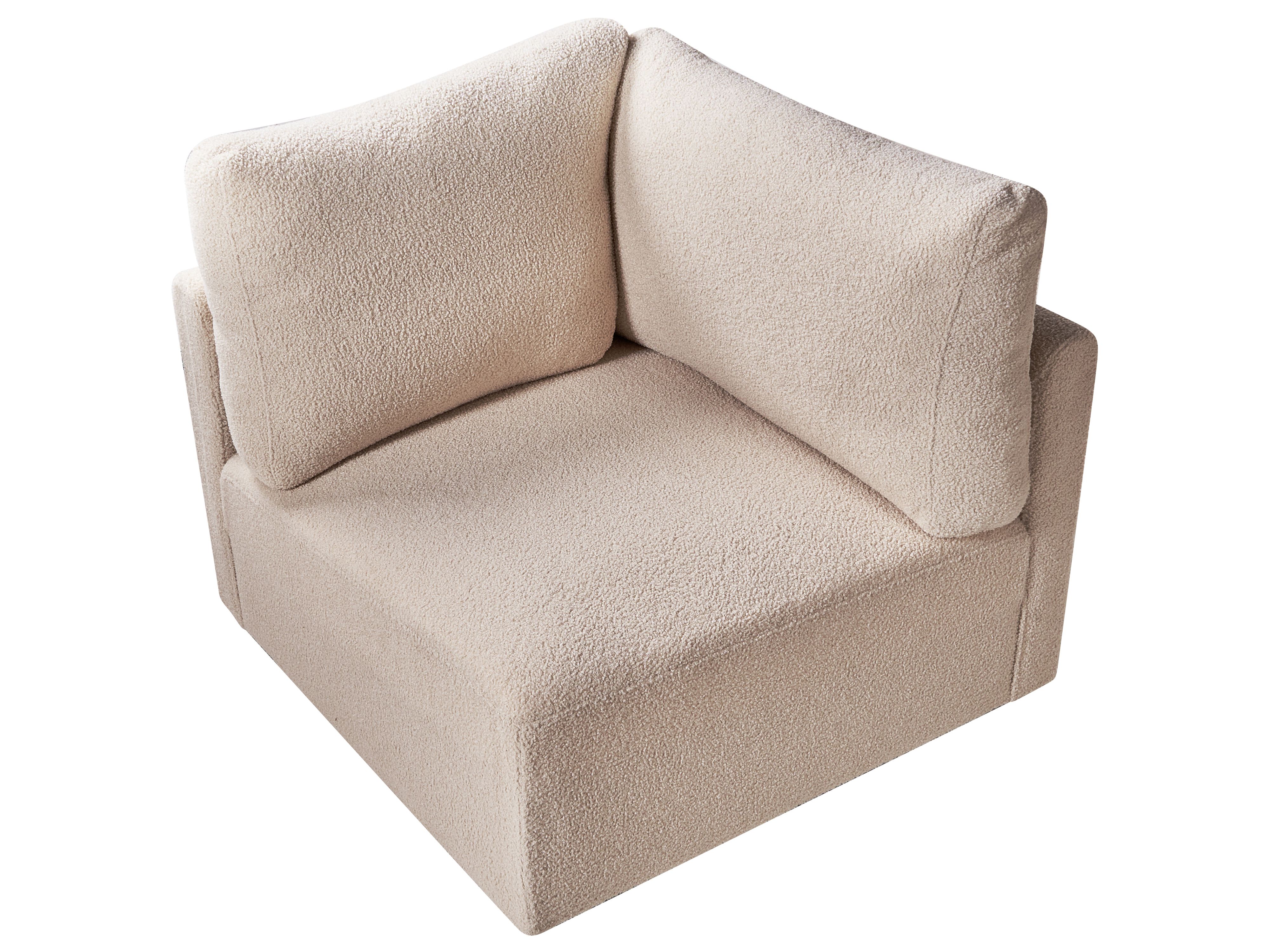 Hoekmodule MESNALI Bouclé Beige