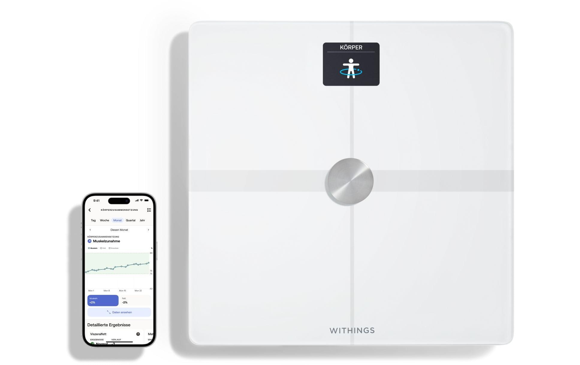 Körperanalysewaage Body Smart WeissWLAN-Personenwaage