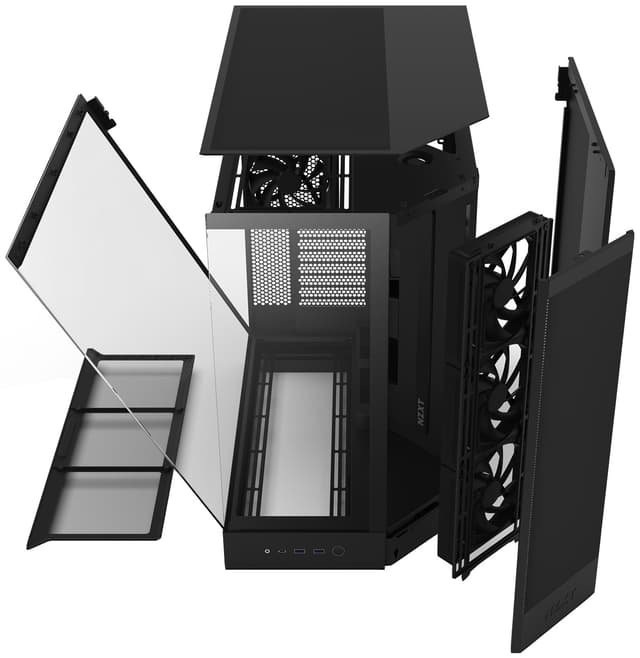 NZXT H9 Flow 2025 PC-kabinet (sort)