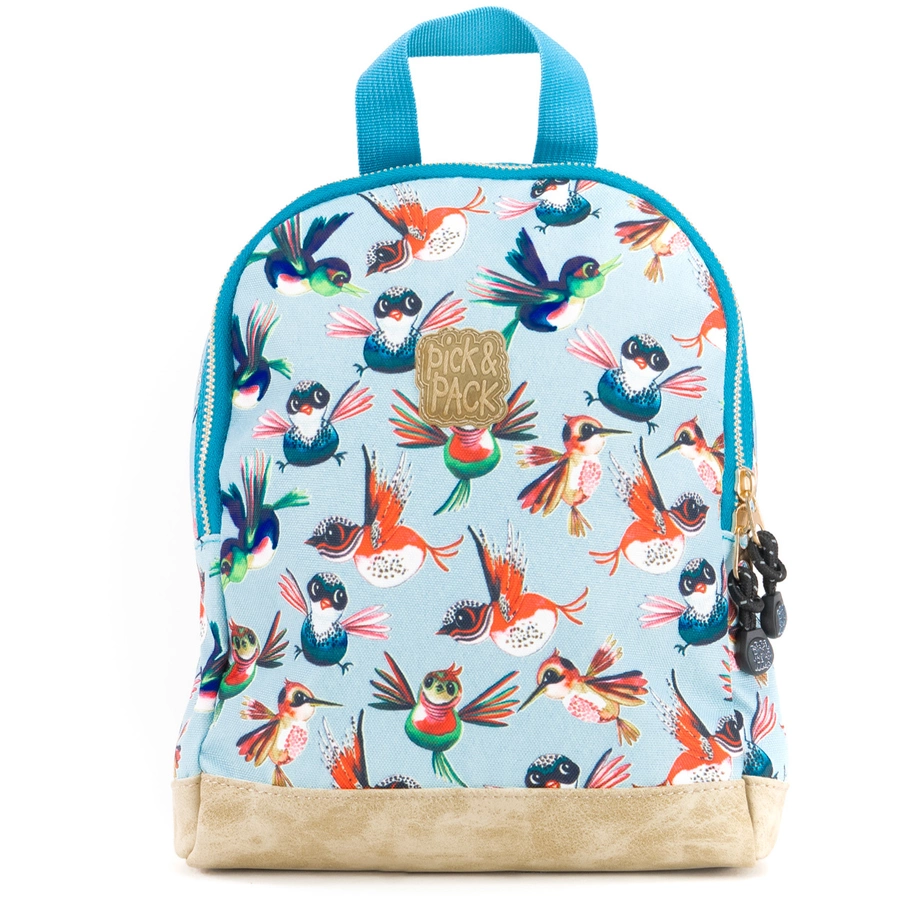 Pick & Pack Rucksack Birds XSmall Blau
