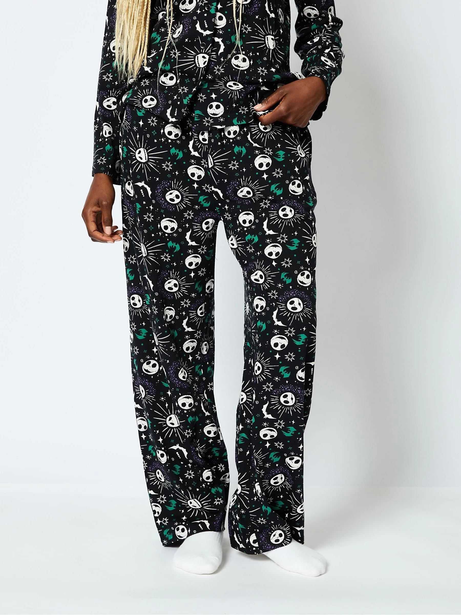 Skinnydip Skinnydip zwarte Disney Nightmare Before Christmas Jack pyjamaset