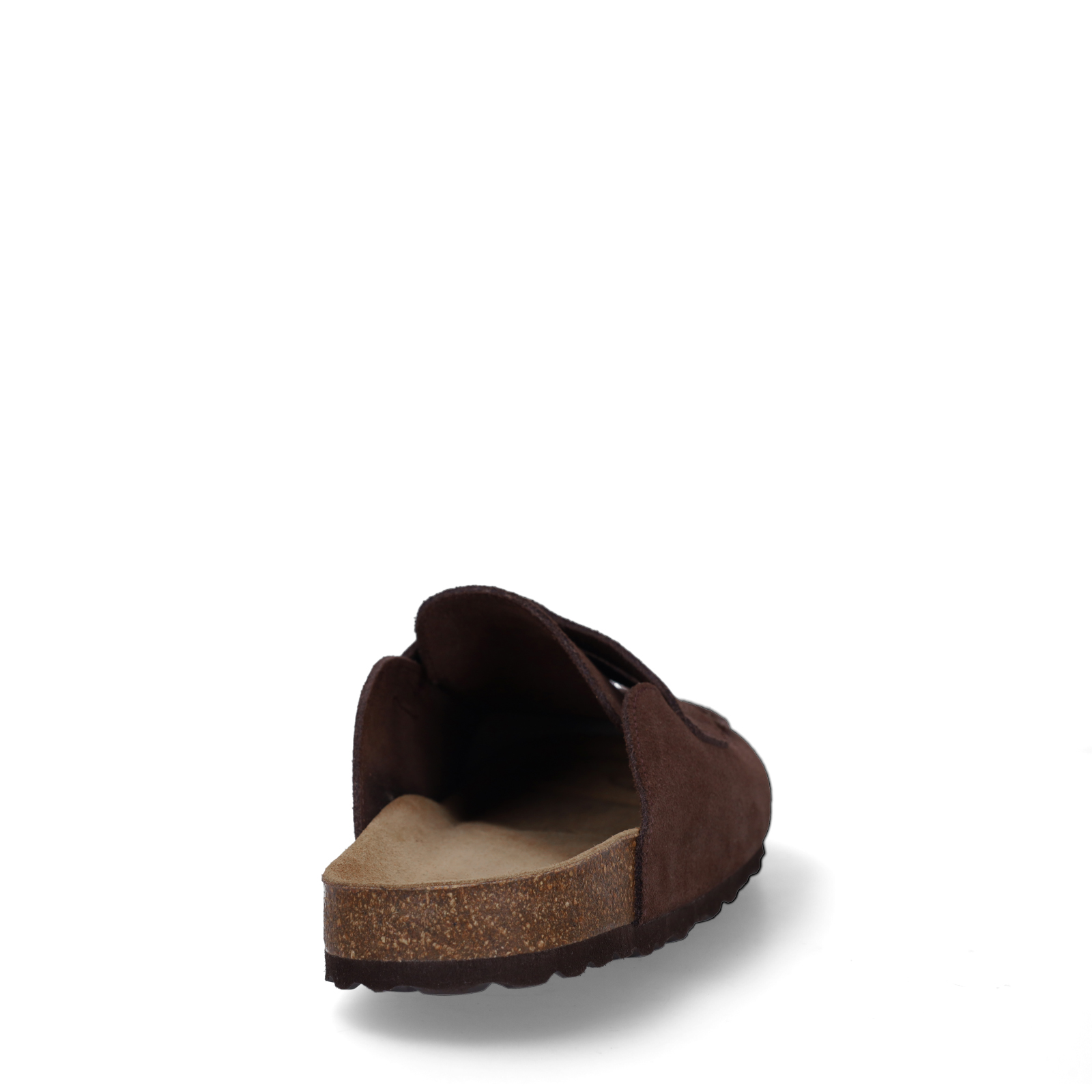 Donkerbruine suède clogs