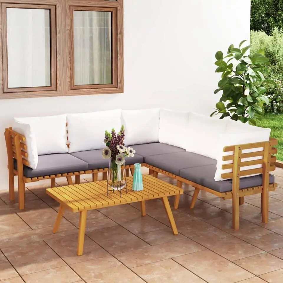 vidaXL - Loungeset - Bruin - Acaciahout