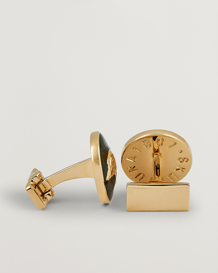 Skultuna Cuff Links Hunter Wild Boar Gold/Green