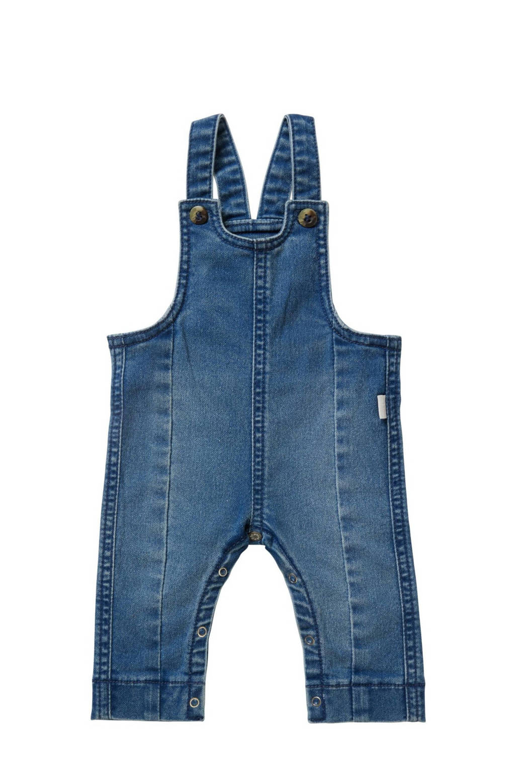 Noppies baby tuinbroek Dungaree Bacliff dark blue denim