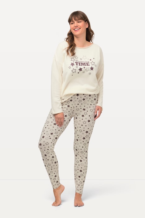 Loungewear-Leggings, Sterne, Elastikbund