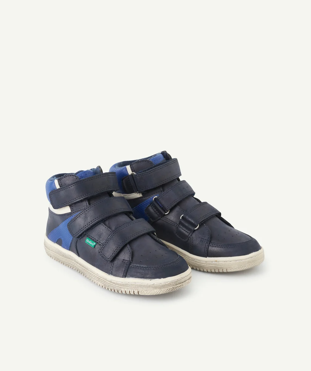 KICKERSBASKETS LOHAN GARÇON BLEU BLANC MARINE