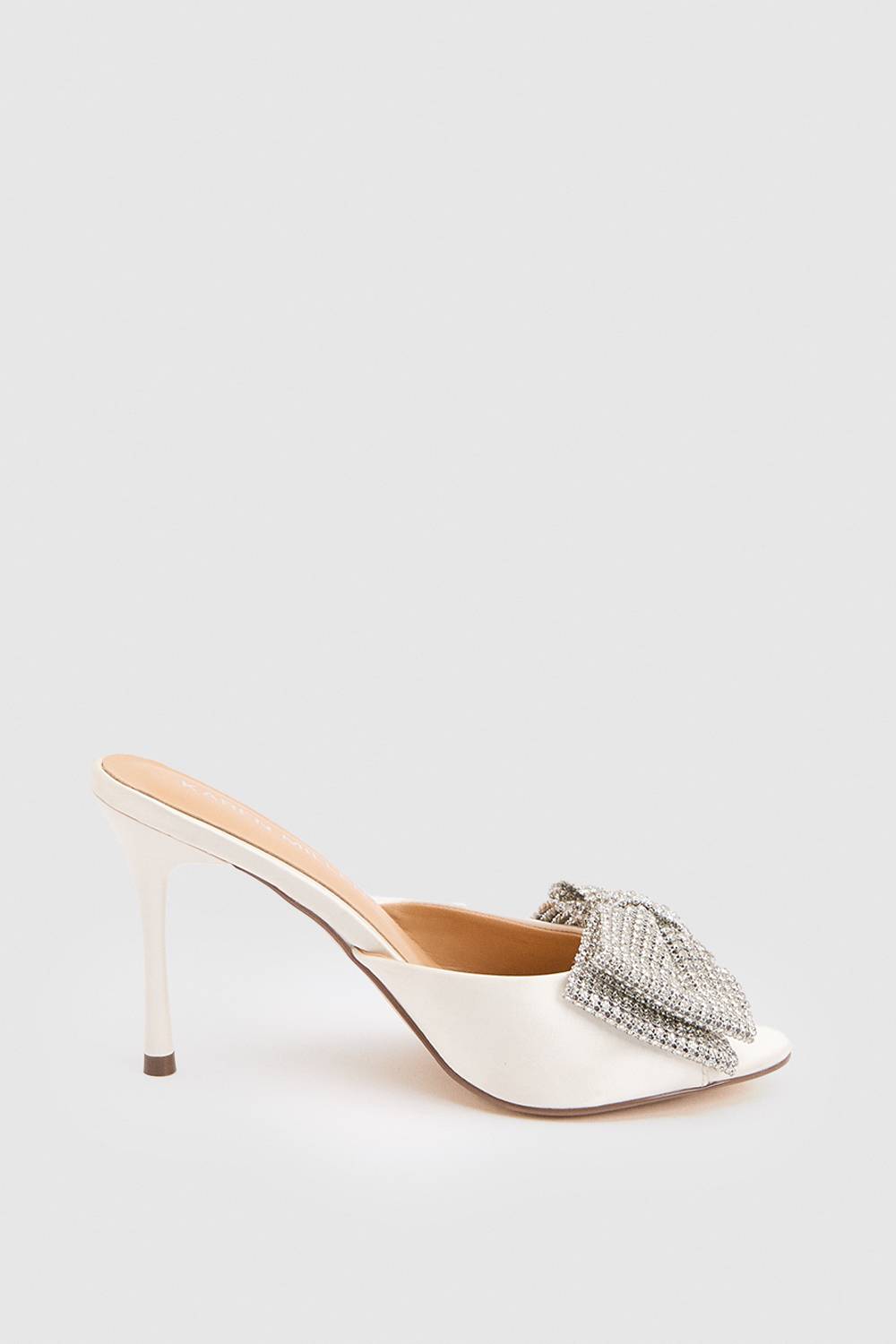 KarenMillen Mule À Bout Ouvert Avec Nœud En Satin Embelli