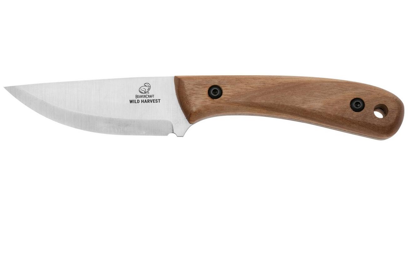 BeaverCraft BSH7 Wild Harvest Bushcraft Knife With Sheath, bushcraftmes