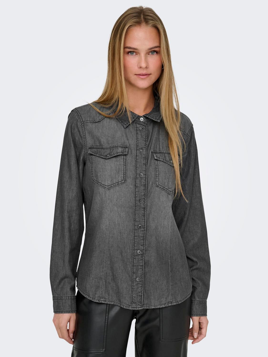 ONLALEXA Jeanshemd Medium Grey Denim