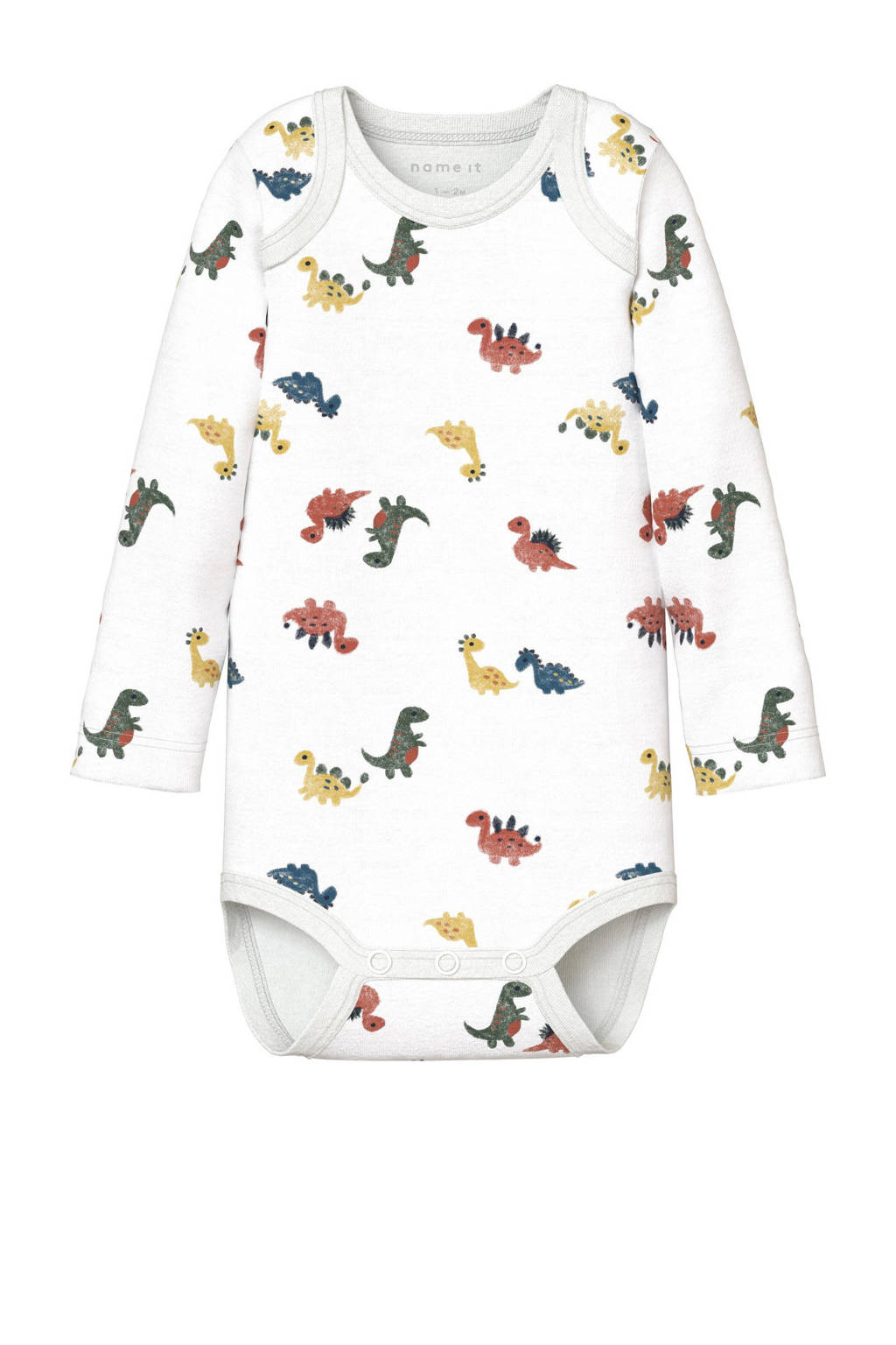 NAME IT romper NBMBODY met all over print - set van 2 wit/d.blauw