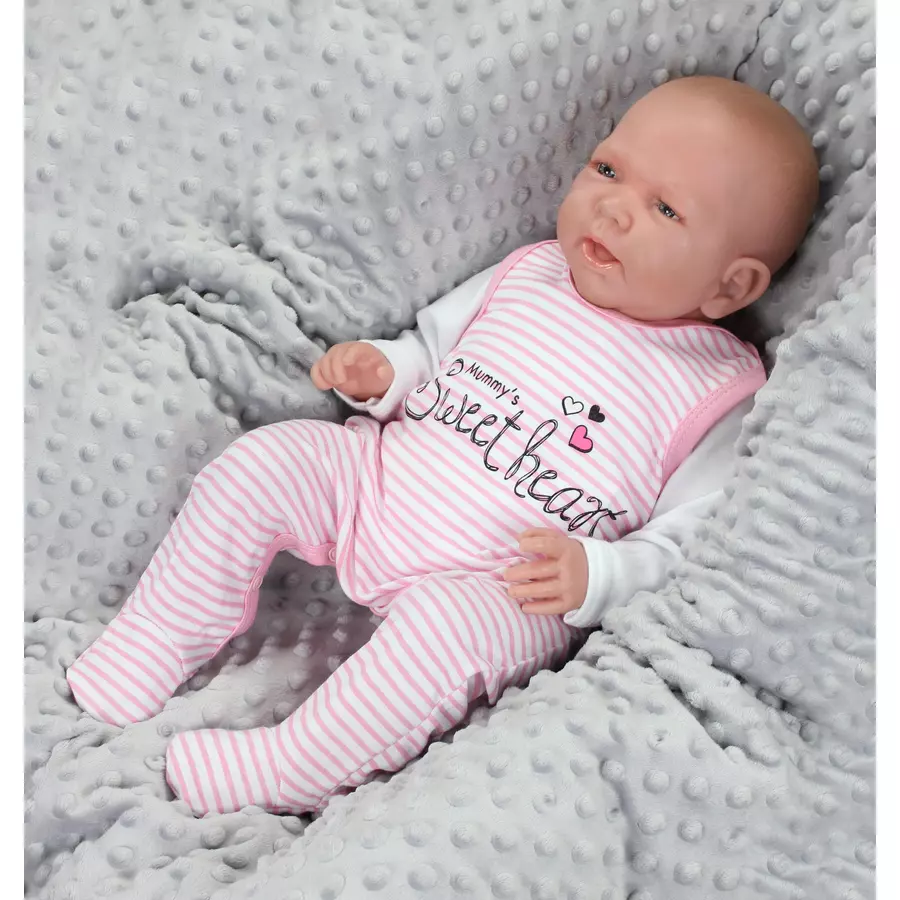 TupTam Baby Mädchen Strampler mit Aufdruck Spruch 3er Pack rosaweiß