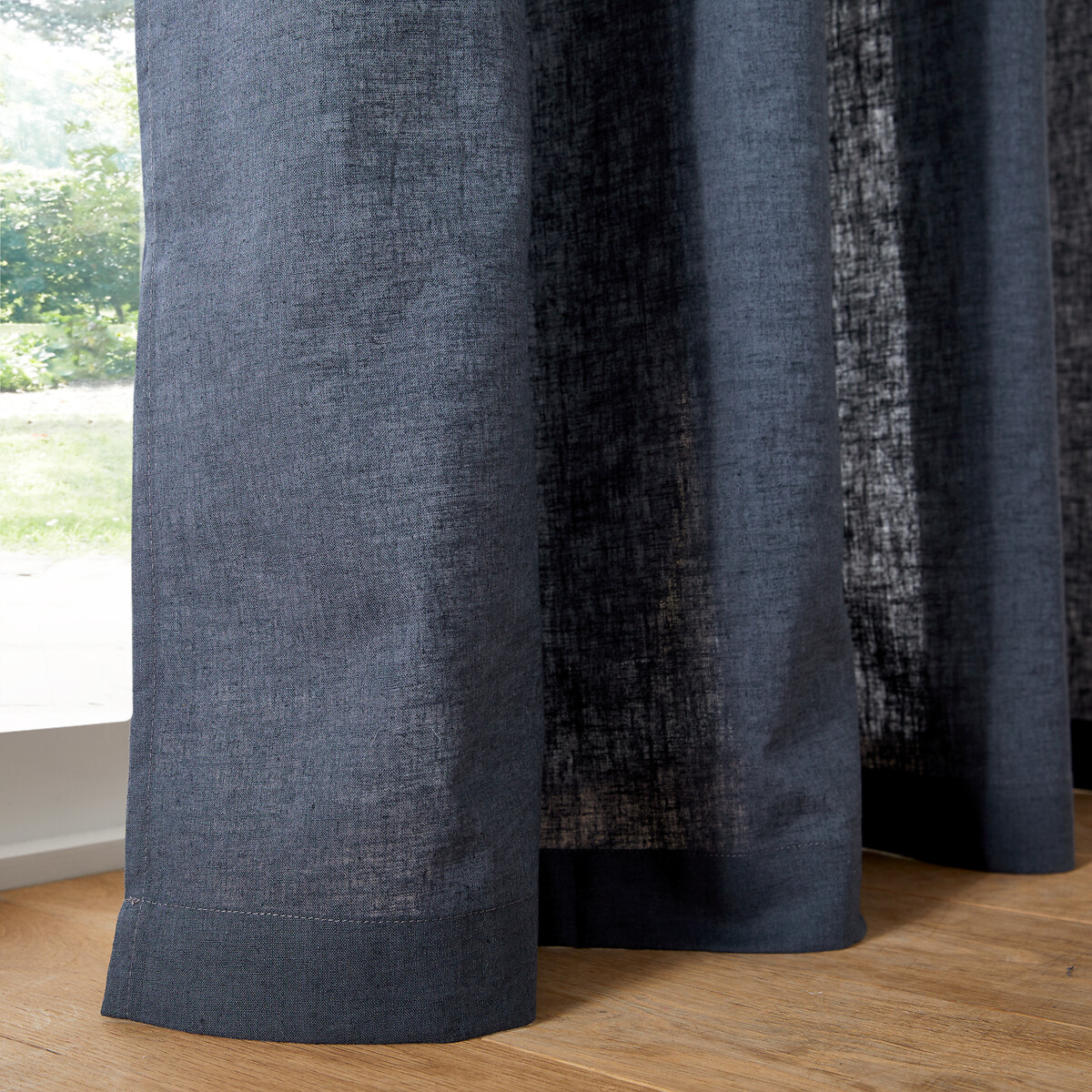 LA REDOUTE INTERIEURS<br>Cortina de meio linho com ilhós, Lincot
