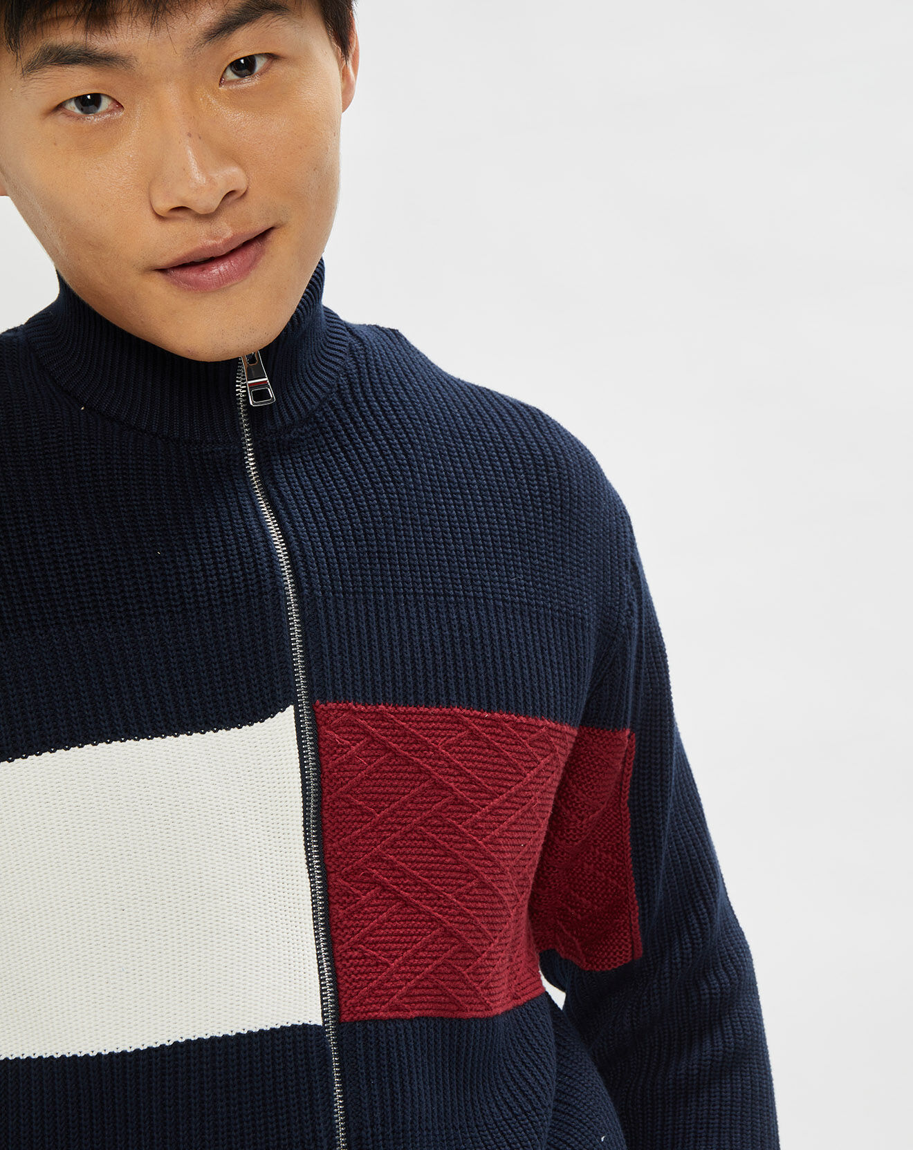 Tommy Hilfiger Gilet Colorblock Striped bleu marine