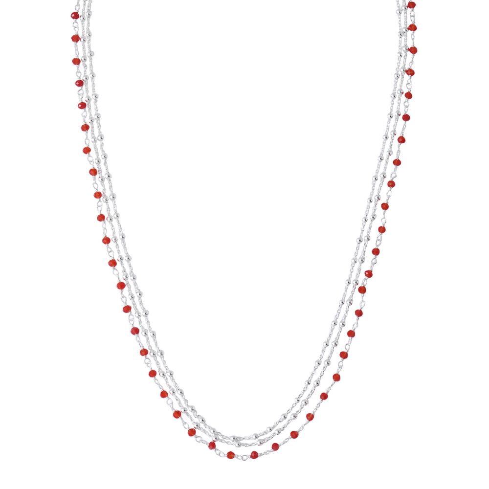 Collier Multi Chaînes Rouge Clio Blue Noemie