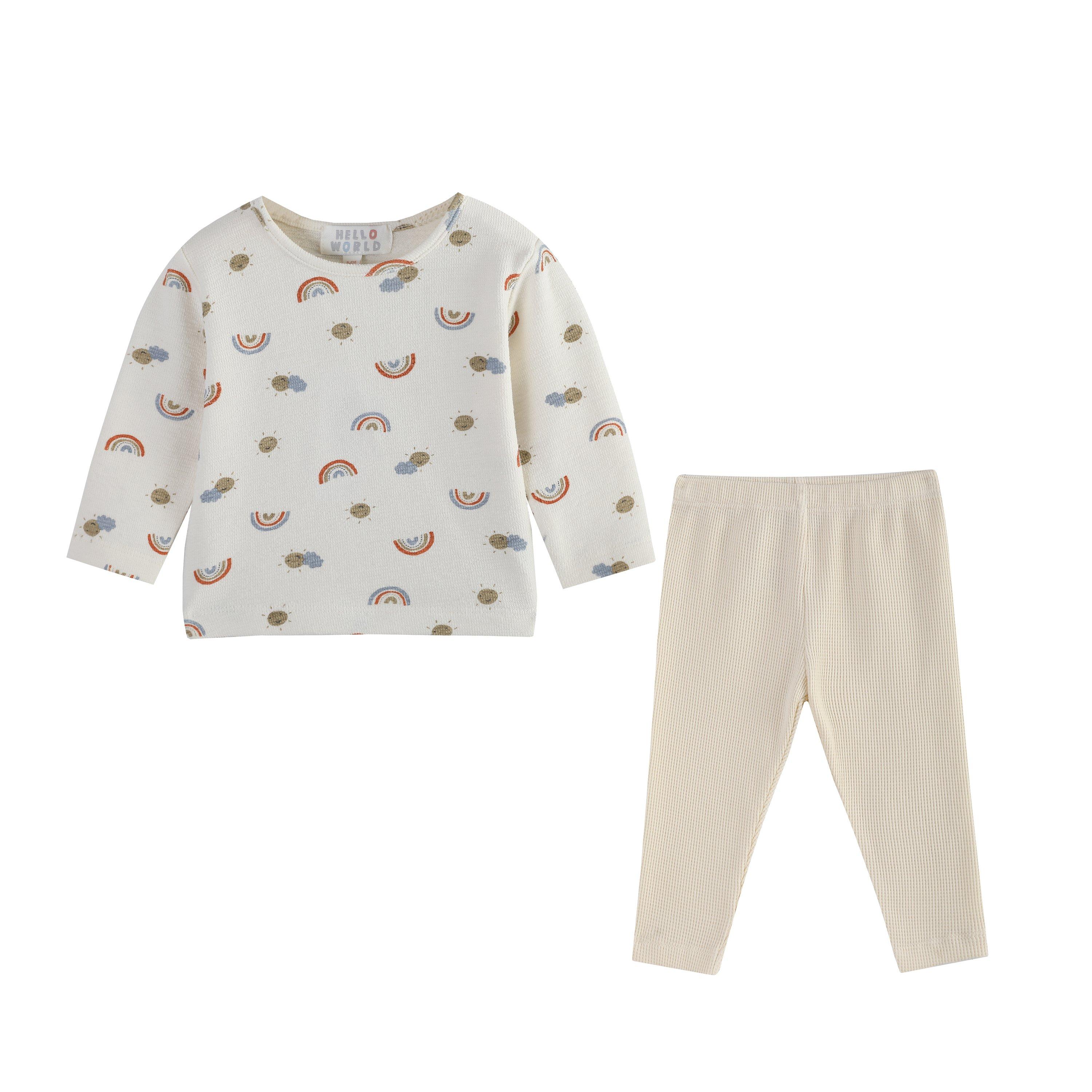Hello World Studio Baby Unisex Rainbow 2 Piece Set