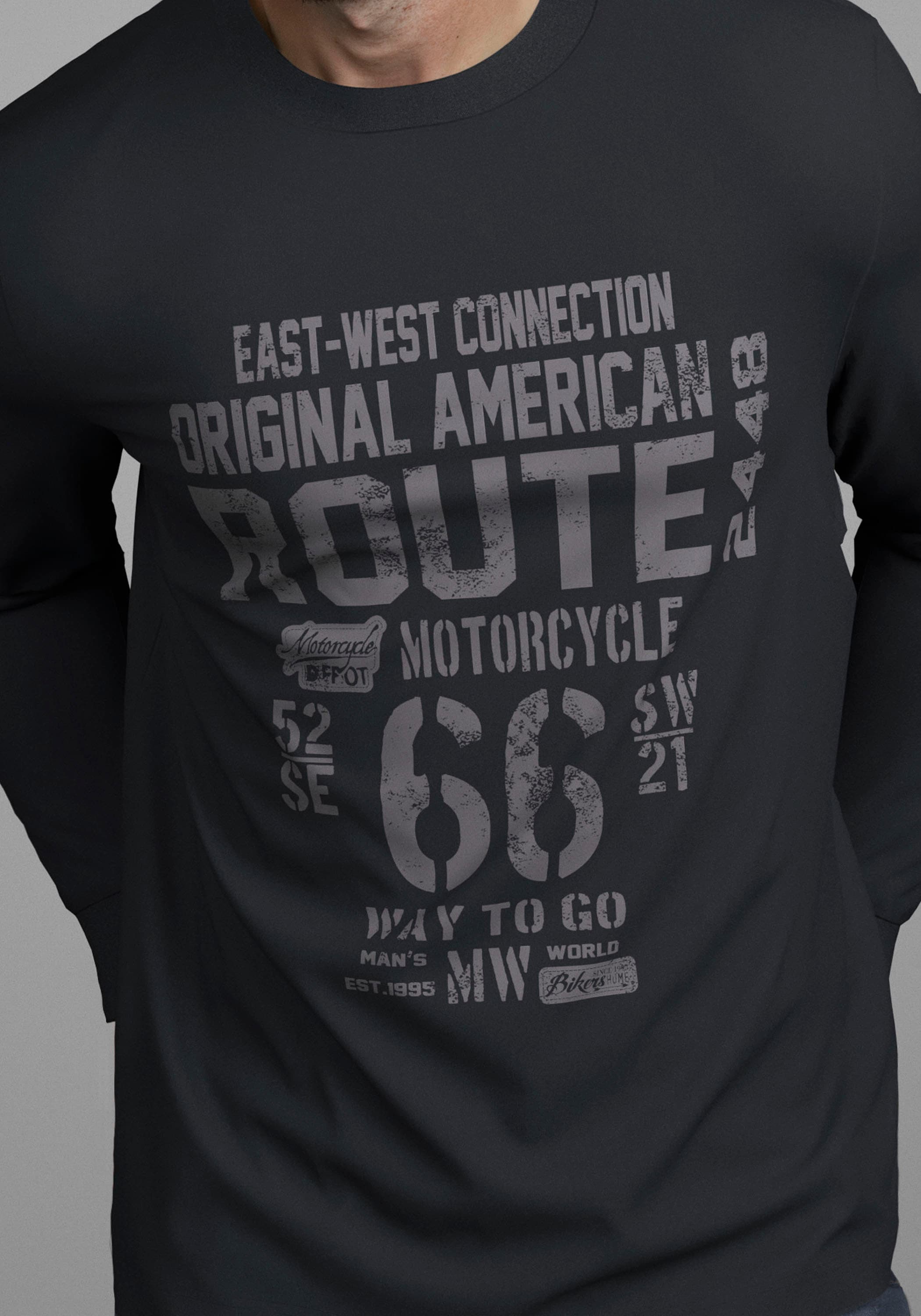 Man's World Rundhalsshirt »Neue Kollektion!«, mit Bündchen