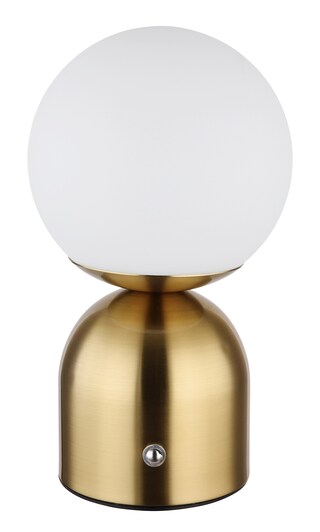 GLOBO Akku LED Tischlampe JULSY messingfarbig /opalweiß