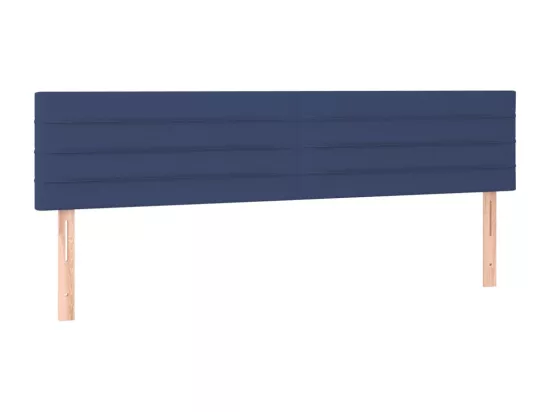 Sommier tapissier avec matelas et LED Bleu 160x200 cm Tissu