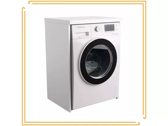 Armoire de Salle de Bain au-dessus de la Machine à Laver Sèche-linge Colonne Étagère Intégrée Blanc Electroménager