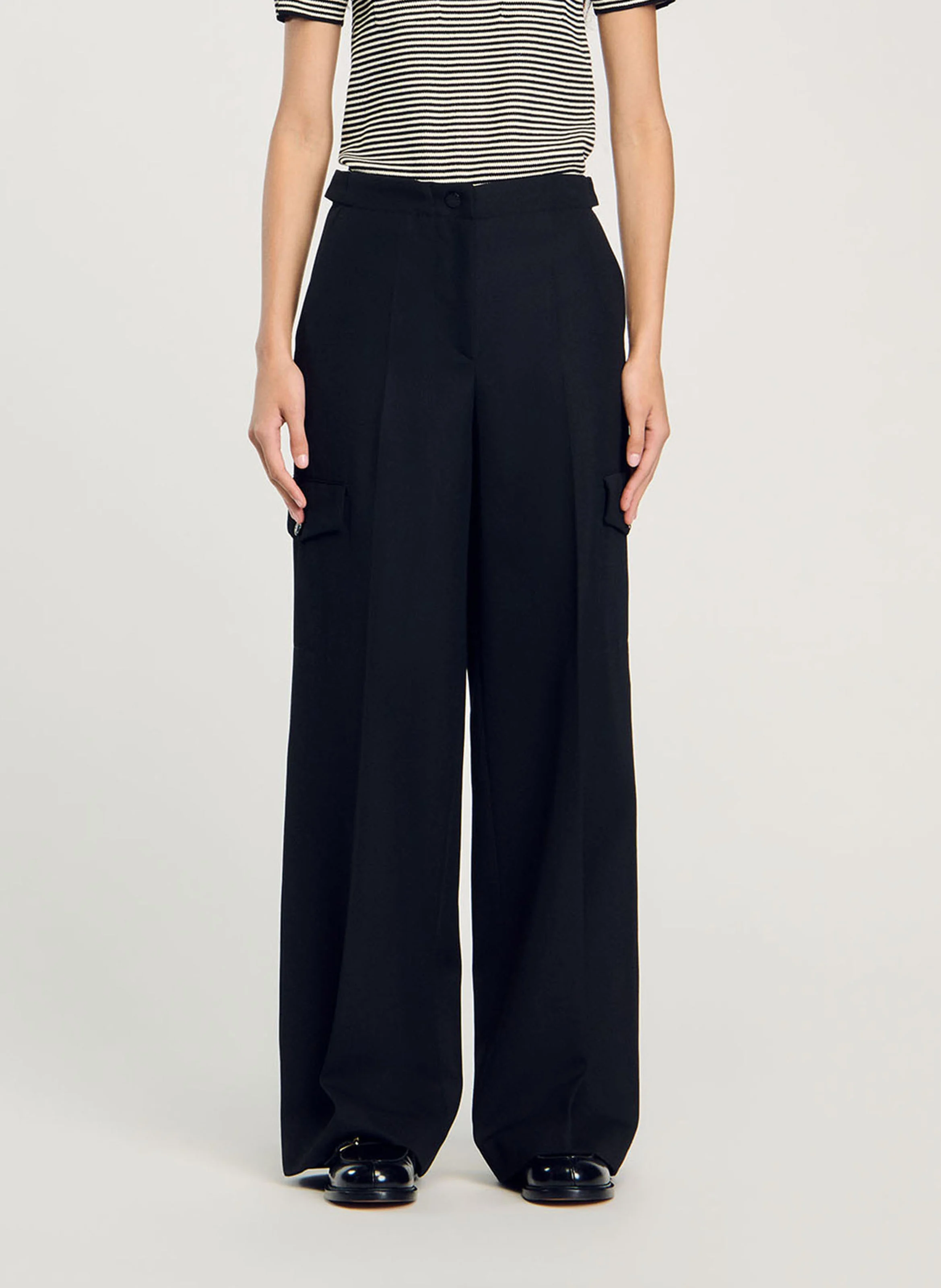 Pantalon large | Noir