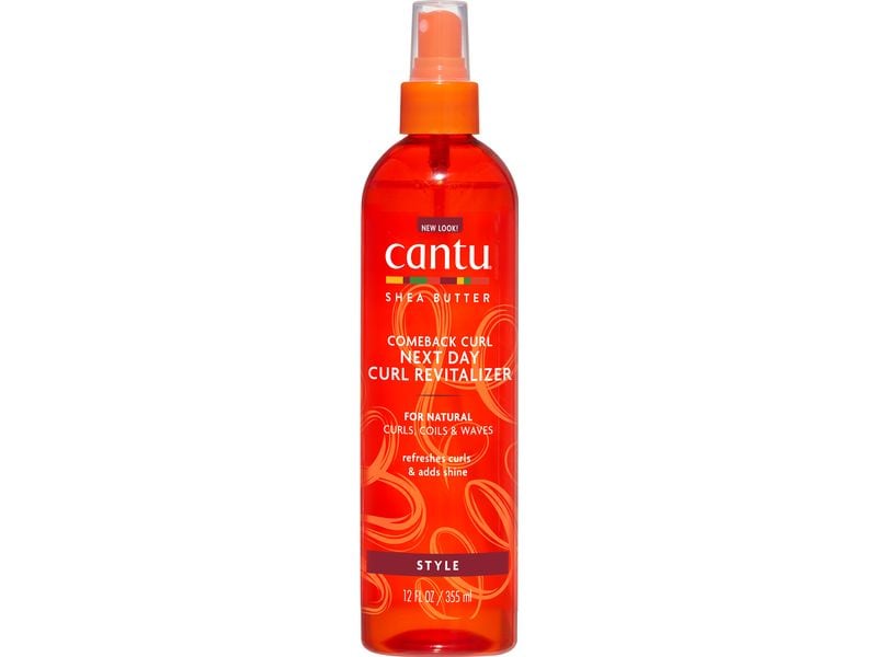 Cantu Haarkur Curl Revitalizer Spray 355 ml Lockenspray für einen frizz-freien Look voller Lebendigkeit