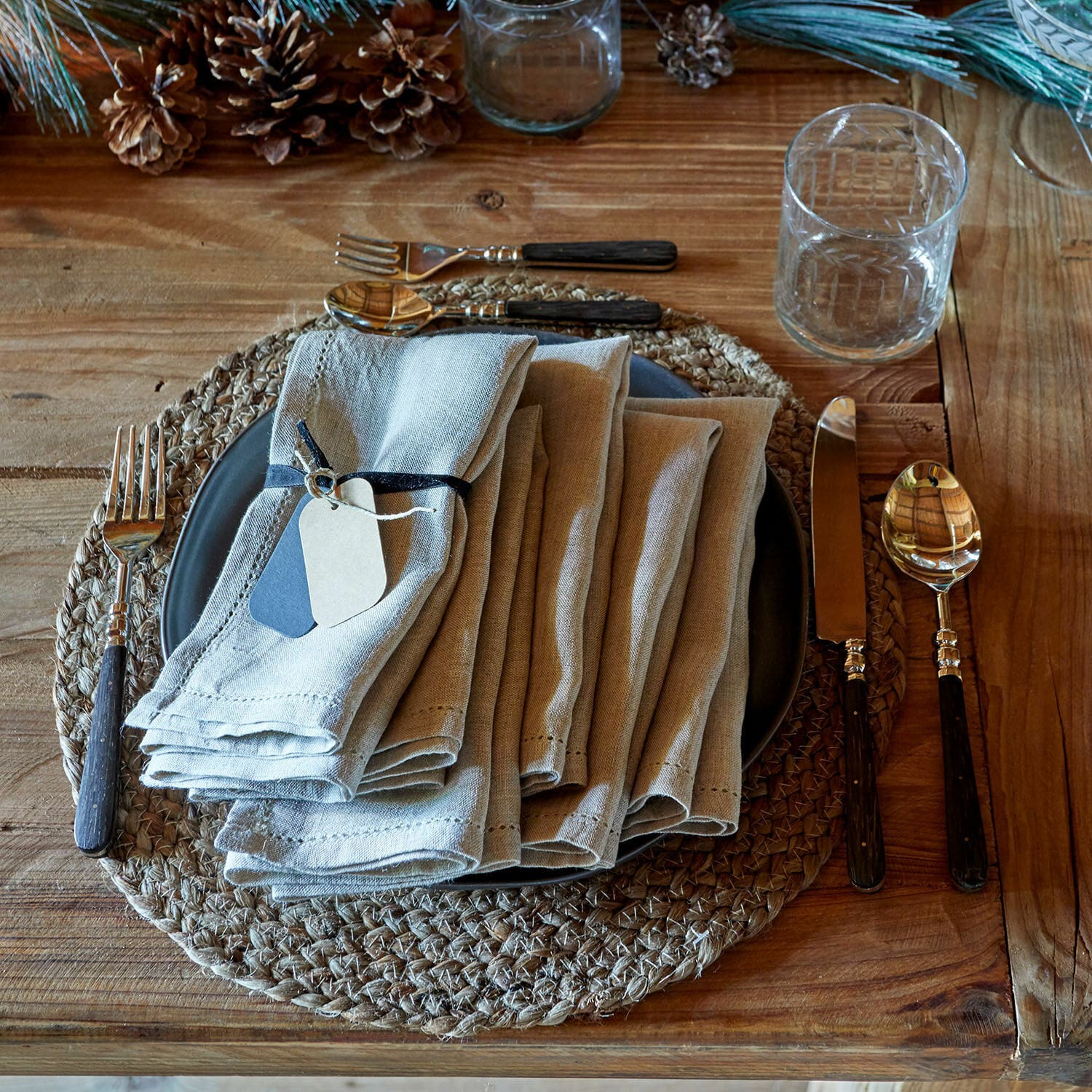 Serviette 6er Set Fibi leinen
