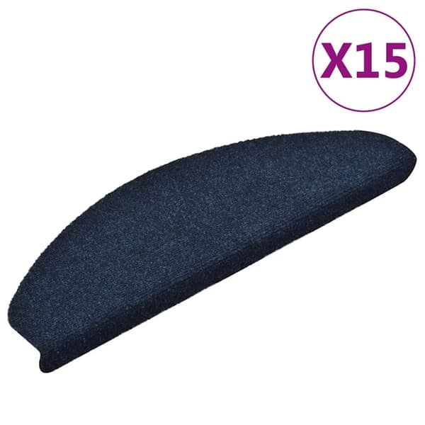 vidaXL Selvklebende trappematter 15stk marineblå 65x21x4cm nålestempel