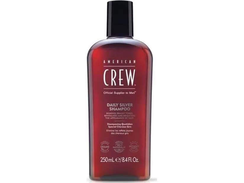 Sampon American Crew Daily Silver, Par grizonat/alb, 250 ml