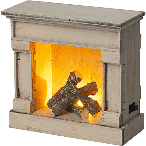 Maileg poppenhuis open haard - off white