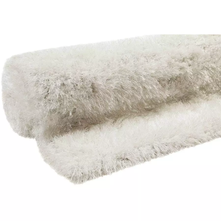 Wecon home Hochflorteppich Shiny Touch creme weiß