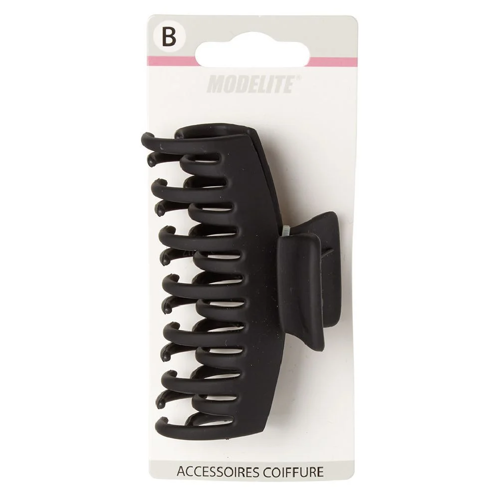 Pince crocodile noir mat L.9 cm