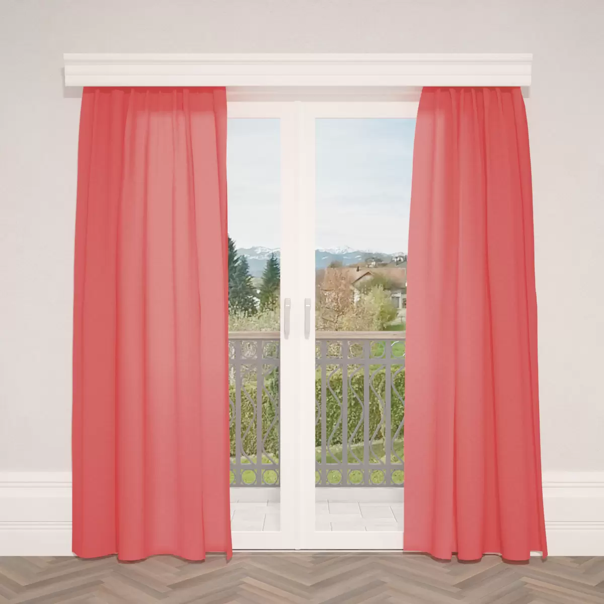 Nachtvorhang Satin Rot