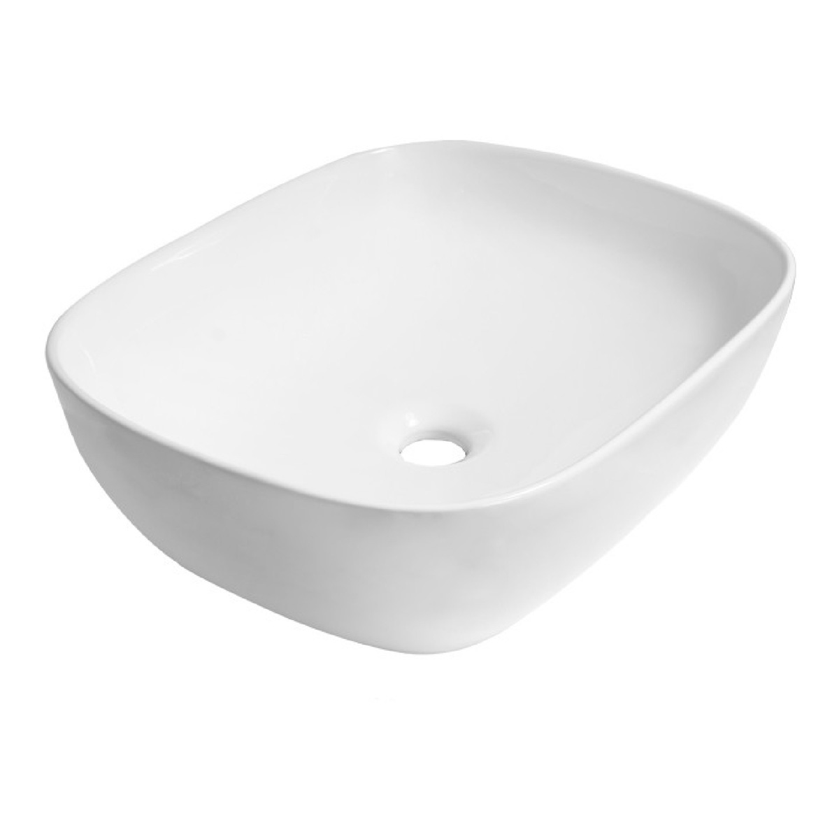 Brauer Wind waskom keramiek 49x39cm wit glans