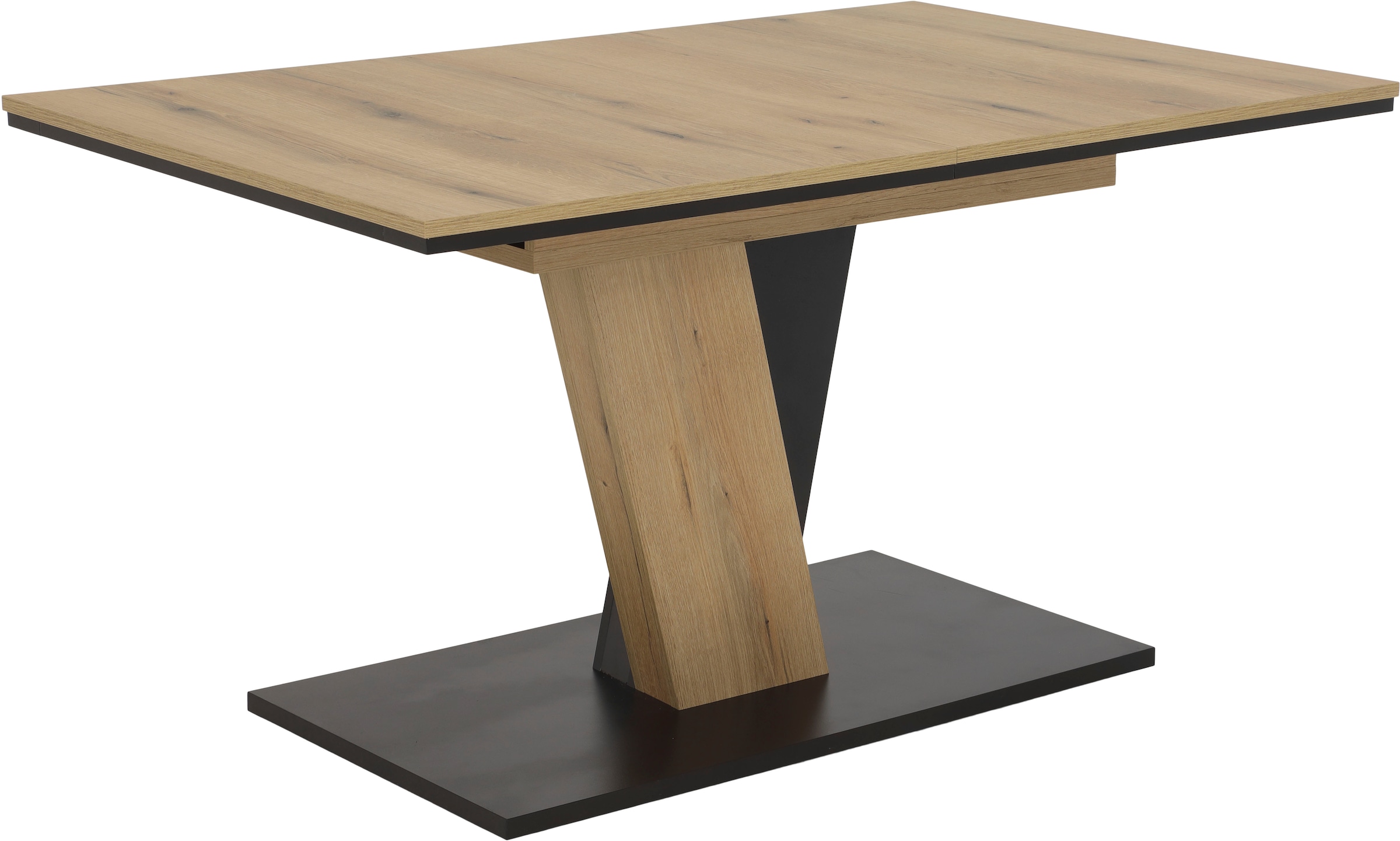 HELA Essgruppe »WESER« 7 Stk. tlg. Säulentisch 140-180x90 cm, Stuhl mit Federkorb, 140 kg belastbar