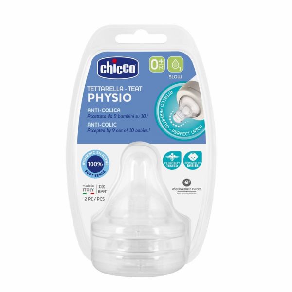 Chicco Tetina P5 Silicone Fluxo Normal 0m  2 Peças