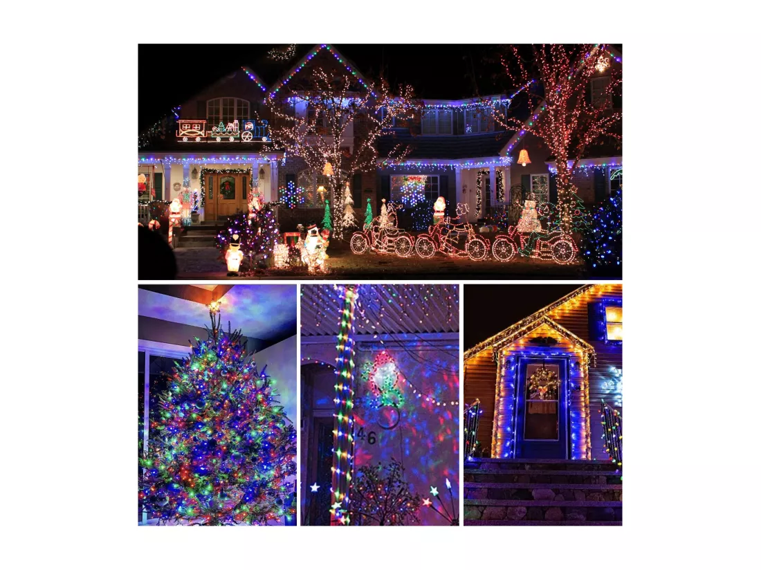 100M 600 LED Guirlande lumineuse Carnaval Mariage Extérieur Intérieur Jardin Éclairage, Multicolore
