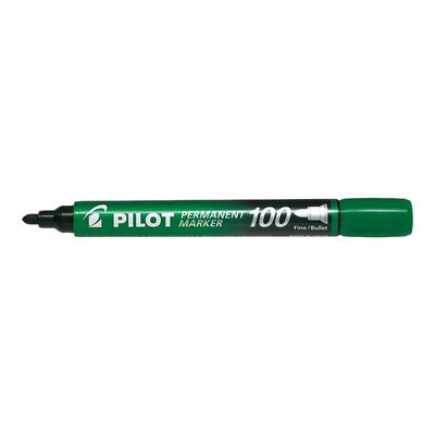 Pilot 100 - Marqueur permanent - pointe ogive - vert