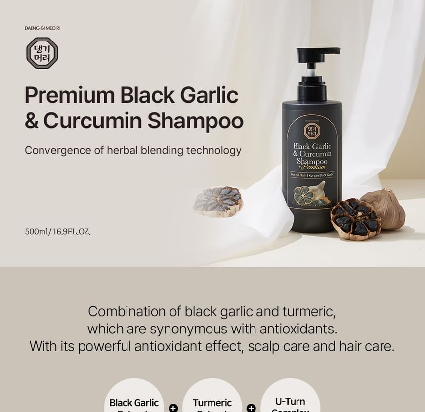 DAENG GI MEO RI - Premium zwarte knoflook- en curcumineshampoo