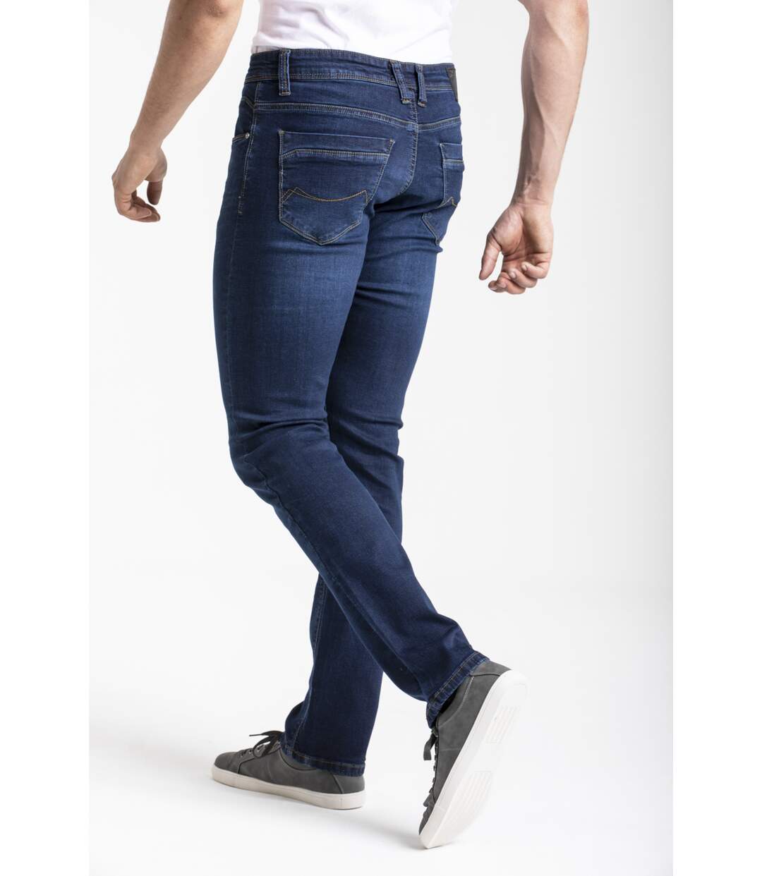 Jeans RL80 stretch Fibreflex® coupe droite ajustée brossé DENIM