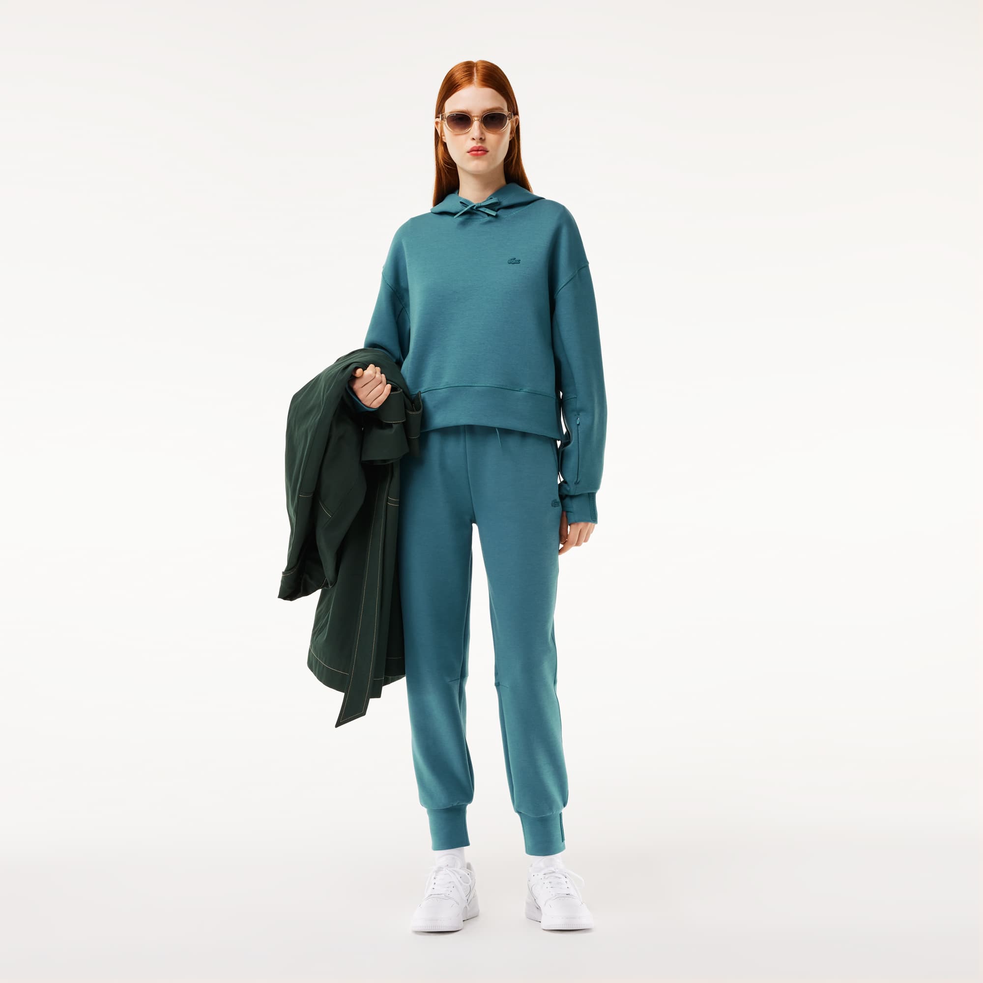 Sweatshirt à capuche Jogger femme Lacoste avec passe-pouce Sweatshirts - Bleu - Lacoste - Femme