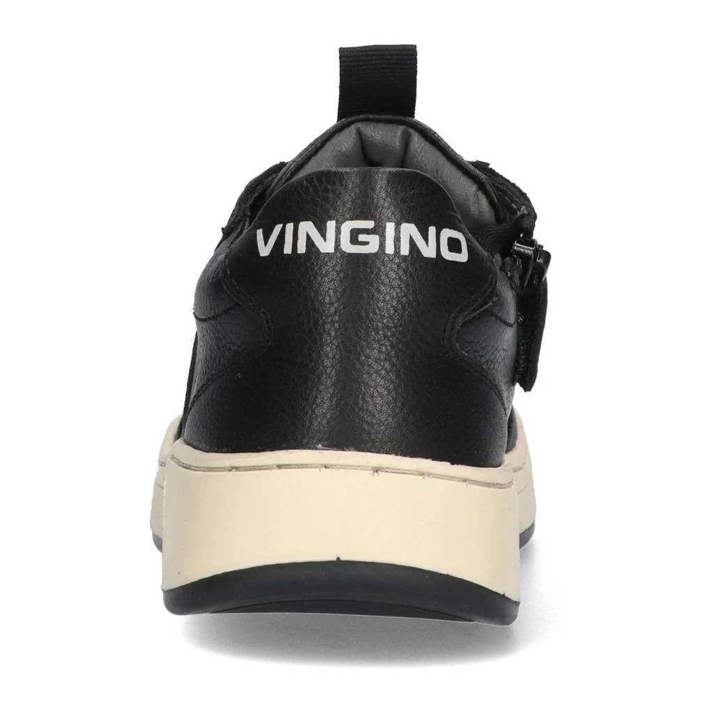 Vingino leren sneakers zwart/blauw