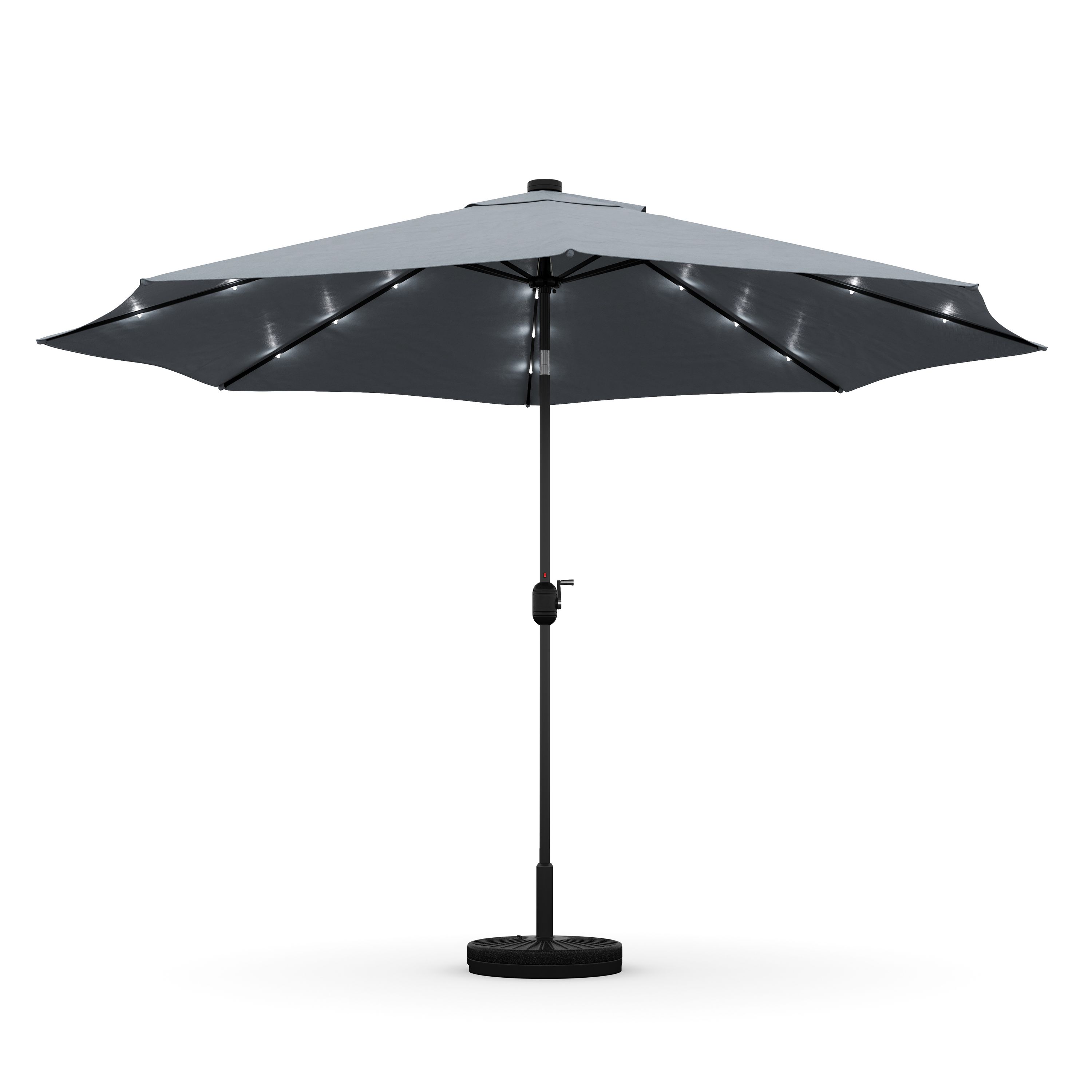 Sonnenschirm VAY mit LED 300 cm anthrazit