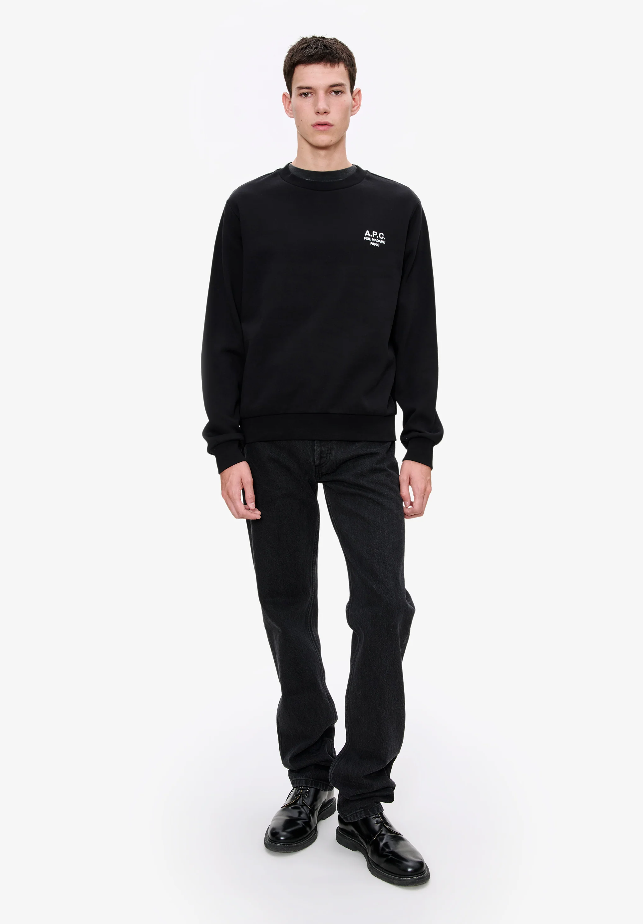 sweat standard rue madame - GOTS - Noir/blanc