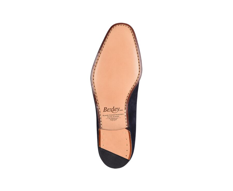 Mocassin homme Velours Bleu Marine - BRIONE