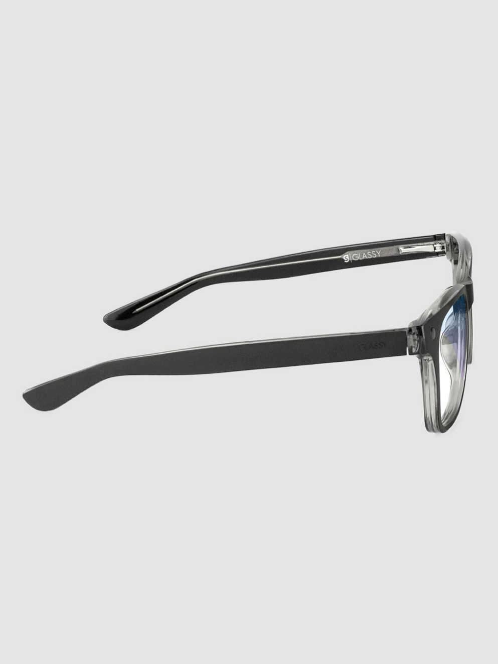 Glassy Harper Premium Gamer Matte Blackout Sunglass clear