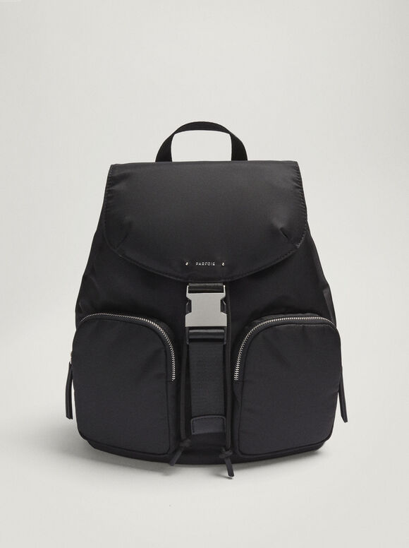 Mochila de nylon - Preta