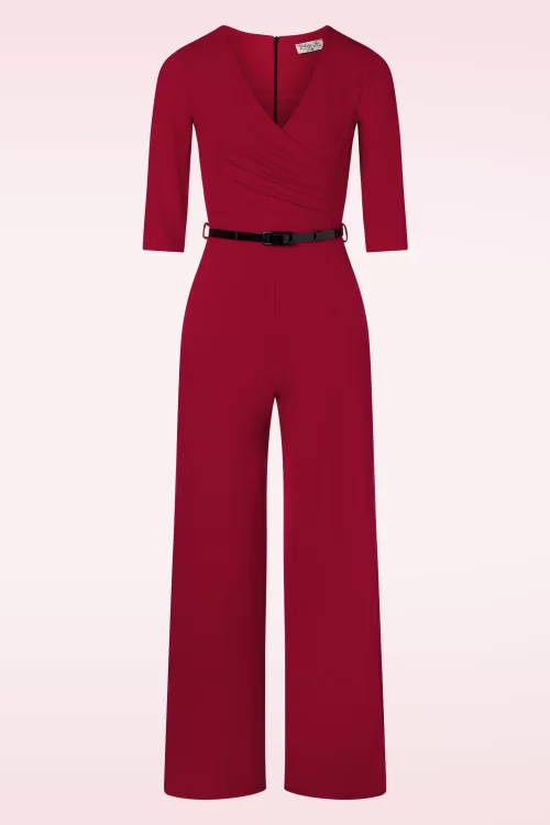 Vintage Chic for Topvintage Tammy jumpsuit in lipstickrood